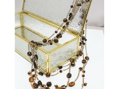 925 Sterling Silver Gold Plated Tiger's eye Necklace