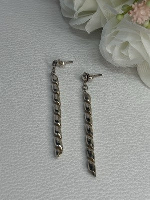 Art Design 925 Sterling Silver Earrings Length 2 Inch