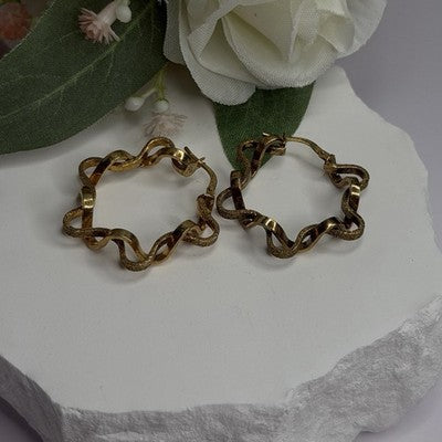Italy 925 Sterling Silver Gold Plated Earrings