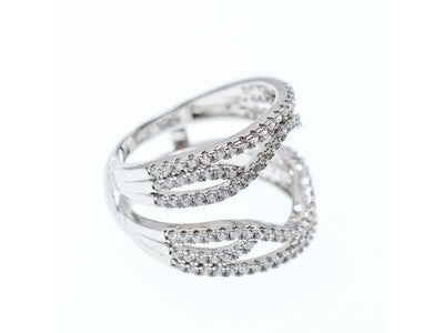 925 Sterling Silver CZ Ring Size 6.5