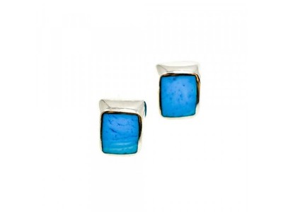 925 Sterling Silver Turquoise Stud Earrings
