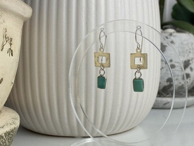 925 Sterling Silver Malachite Earrings