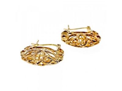 925 Sterling Silver Gold Plated Earrings