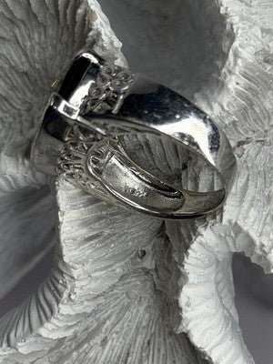 925 Sterling Silver Brown Tourmaline Ring Size 7