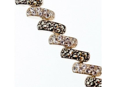 925 Sterling Silver CZ & Marcasites Bracelet