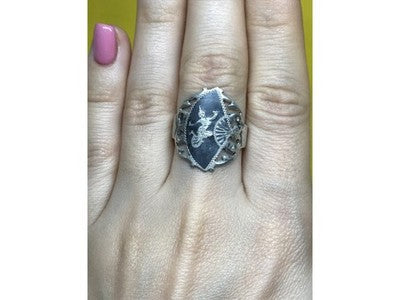 Vintage 925 Sterling Siamese Silver Ring Size 8.5