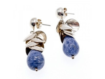 925 Sterling Silver Sodalite Stud Earrings