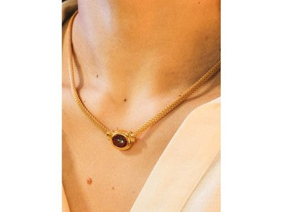 925 Sterling Silver Gold Plated Mystic Topaz Necklace