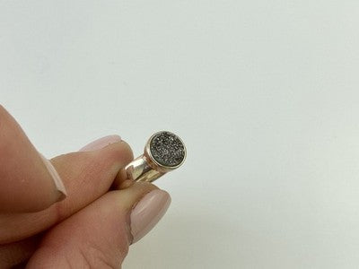 925 Sterling Silver Pyrite Ring Size 5.5
