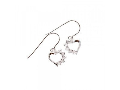 925 Sterling Silver "Hearts" Earrings