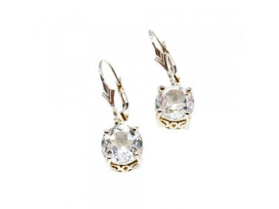 925 Sterling Silver Clear Quartz Earrings