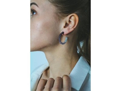925 Sterling Silver Multicolor CZ Stud Earrings