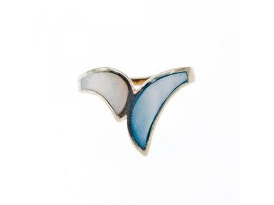 925 Sterling Silver Mother Of Pearl Ring Size 6