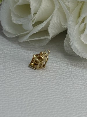 10K YELLOW GOLD CITRINE PENDANT LENGTH 0.40 INCH
