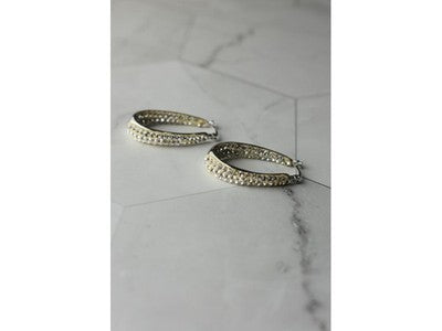 925 Sterling Silver CZ "Glitter Drops" Earrings