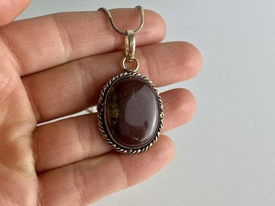 Vintage Chain with  Pendant Carnelian