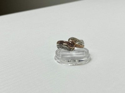 925 Sterling Silver Heliodor & White Beryl/Goshenite Ring Size 7
