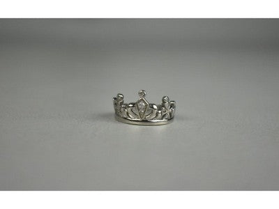 925 Sterling Silver Goshenite "Crown" Ring Size 6.5