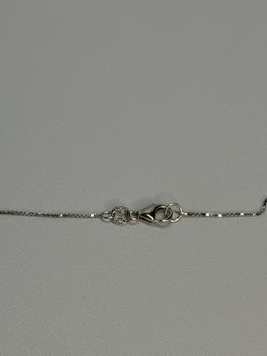14K YELLOW WHITE GOLD CZ NECKLACE LENGTH 18 INCH