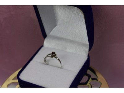 925 Sterling Silver Garnet Ring Size 5.5