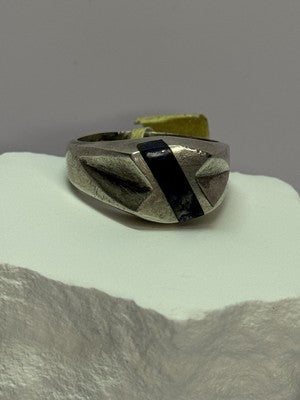 Vintage 925 Sterling Silver Sodalite Ring Size 10.5