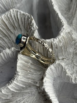 Unique Design 925 Sterling Silver Turquoise Ring Adjustable
