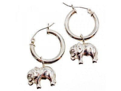 925 Sterling Silver "Elephants" Earrings