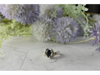 925 Sterling Silver Spinel & Quartz Ring Size 6.5