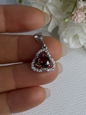 925 Sterling Silver Spinel & Beryl Pendant Length 0.95 Inch