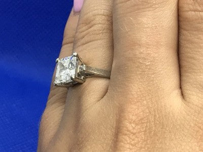 925 Sterling Silver CZ Ring Size 7