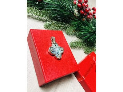 925 Sterling Silver Haliotis & CZ Pendant