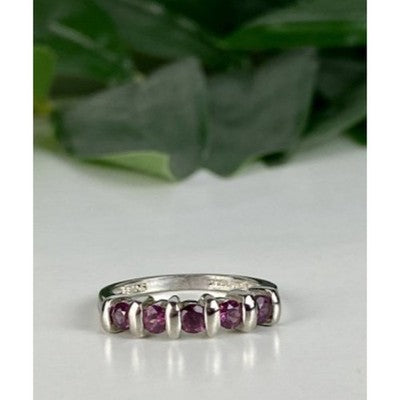 925 Sterling Silver Morganite Ring Size 6