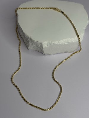 925 Sterling Silver Gold Plated Chain Length 18 Inch