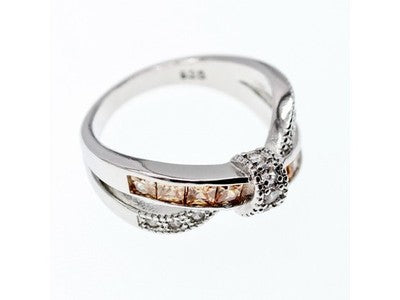 925 Sterling Silver CZ Ring Size 12.5