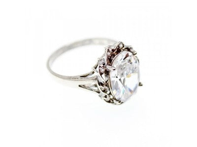 925 Sterling Silver CZ Ring Size 9