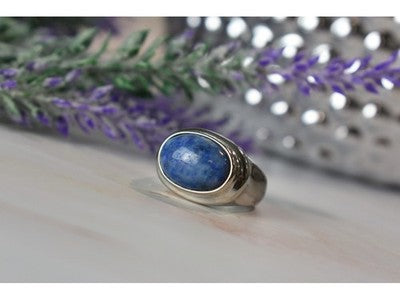 Vintage 925 Sterling Silver Sodalite Ring Size 6.5