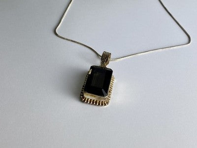 Vintage Chain with Pendant Jewelry Glass