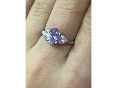 925 Sterling Silver CZ Ring Size 8