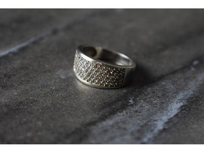 925 Sterling Silver CZ Ring Size 8