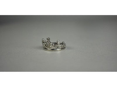 925 Sterling Silver Goshenite "Crown" Ring Size 6.5