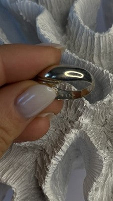 Vintage 925 Sterling Silver & 10K yellow Gold Rope Twist Ring Size 8.5