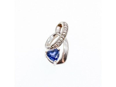 925 Sterling Silver London Blue Topaz Pendant