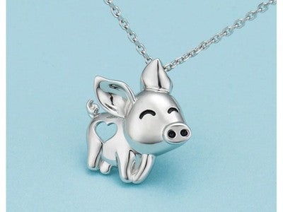 925 Sterling Silver "Pig" Chain With Pendant