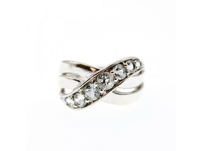 925 Sterling Silver Aquamarine Ring Size 6.5
