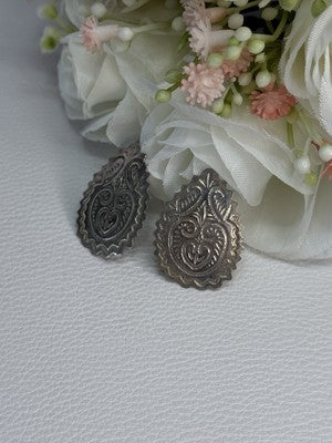 Vintage 925 Sterling Silver Earrings Length 0.95 Inch