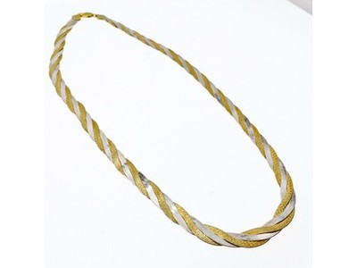 925 Sterling Silver with Gilding Necklace Italy