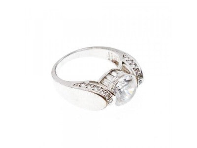 925 Sterling Silver CZ Ring Size 7