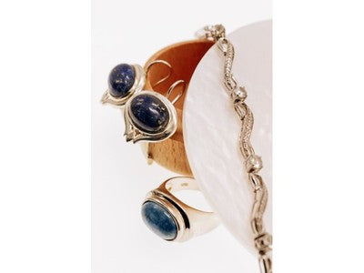 925 Sterling Silver Sodalite Ring Size 11.5