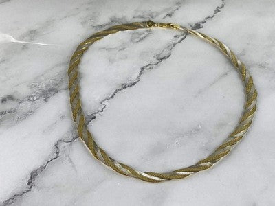 925 Sterling Silver with Gilding Necklace Italy