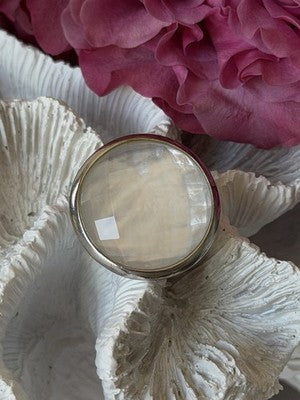 925 Sterling Silver Abalone Ring Size 10